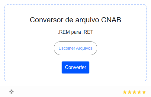 Animação da extensão CNAB Converte transformando um arquivo de remessa em um arquivo de retorno.